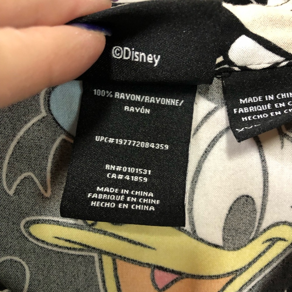 Disney Men's Black Shirt with Cartoon Characters - Picture 2 of 6